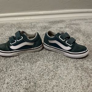 Old Skool Vans toddler size 7 blue/green color